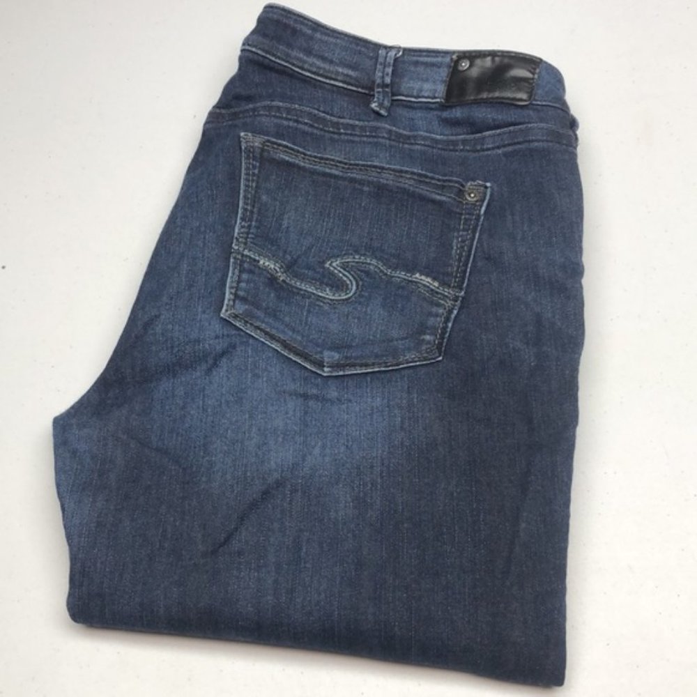 SILVER AIKO HIGH SUPER SKINNY JEANS 36x31 😎